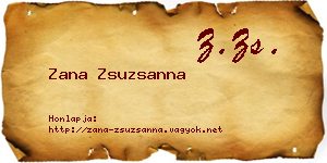 Zana Zsuzsanna névjegykártya